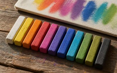 Pigment sticks for direct painting and rich color layering.