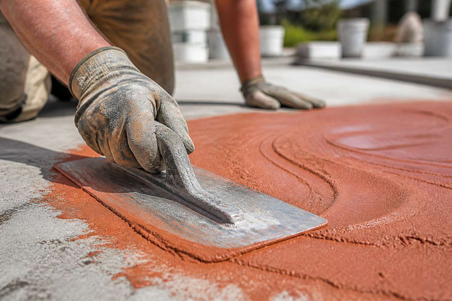 how to pigment concrete