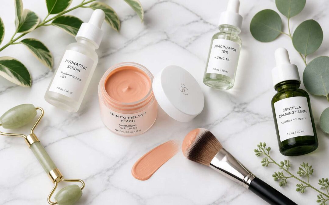 Pigment corrector targets dark spots, redness, and uneven tone for clearer skin.